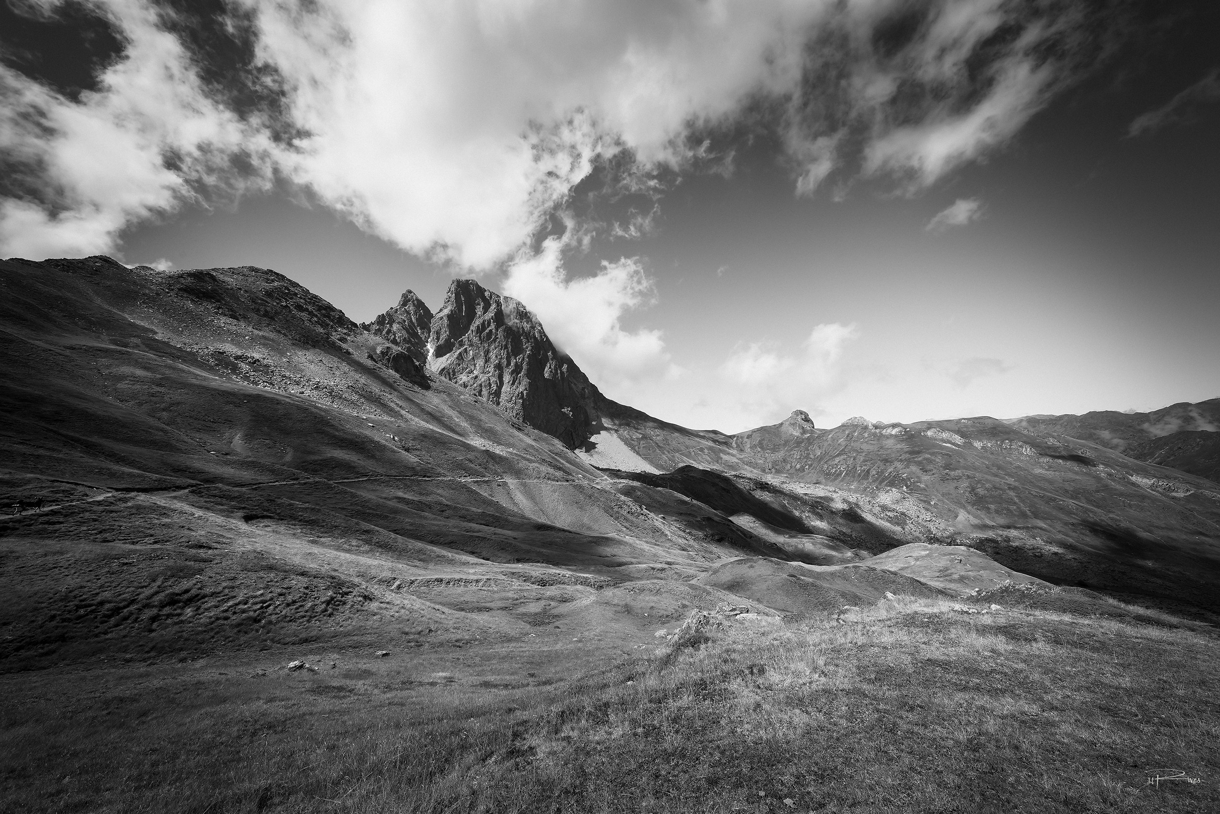Le Pic du Midi d'Ossau vue du col de Pombie